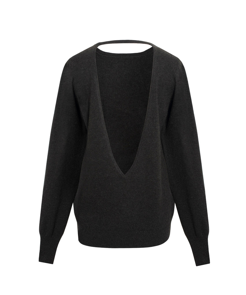 DELADA デラダ OPEN BACK JUMPER SWEATER Rodeo – ZARA - OPEN BACK KNIT SWEATER